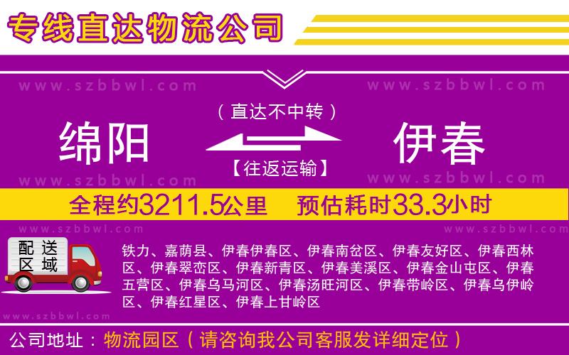 綿陽(yáng)到伊春貨運(yùn)專線