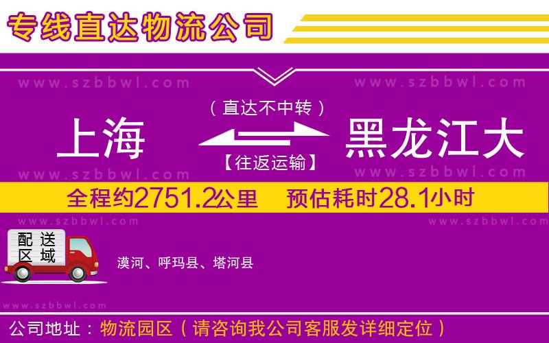 上海到黑龍江大興安嶺地區(qū)物流專線