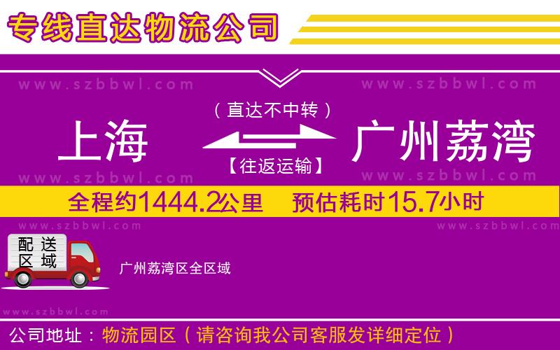 上海到廣州荔灣區(qū)物流專線