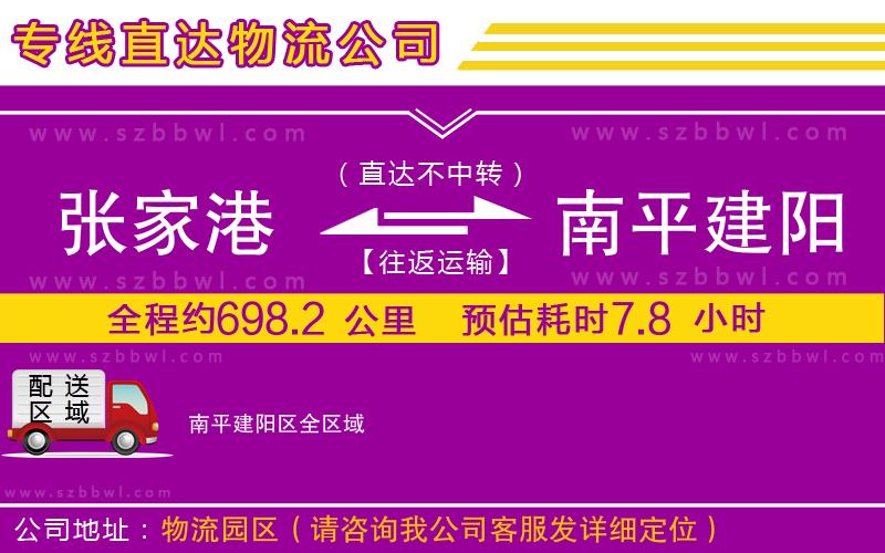 張家港到南平建陽區(qū)物流專線