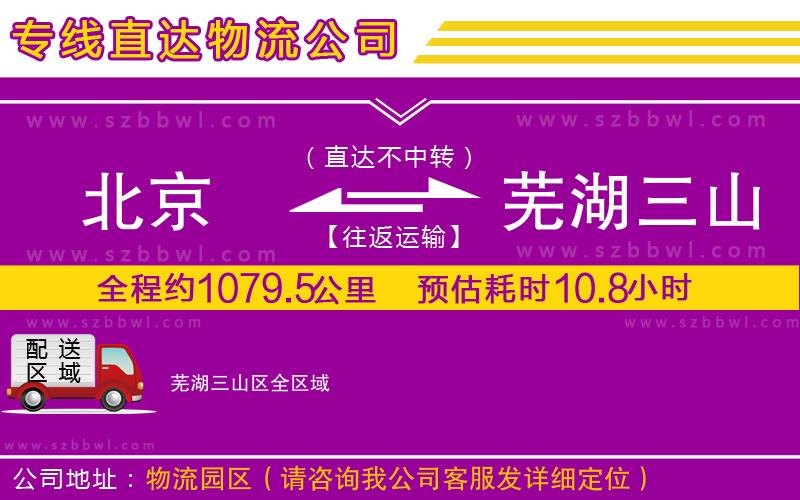 北京到蕪湖三山區(qū)物流專線