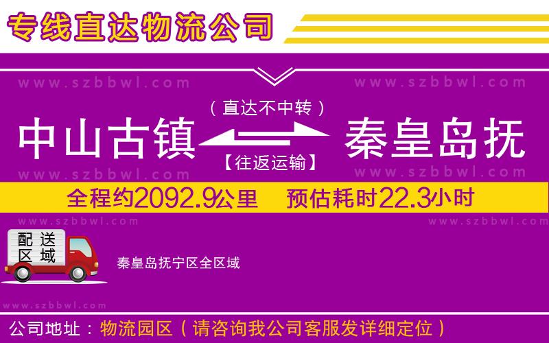 中山古鎮(zhèn)到秦皇島撫寧區(qū)物流專線