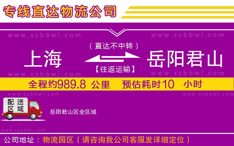 上海到岳陽(yáng)君山區(qū)物流專線