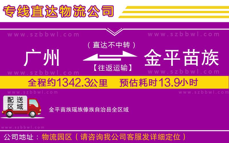 廣州到金平苗族瑤族傣族自治縣物流專(zhuān)線
