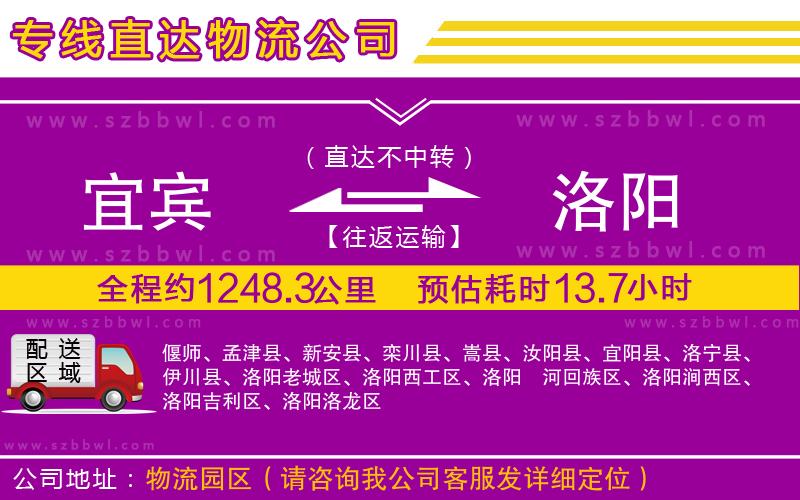 宜賓到洛陽貨運(yùn)專線
