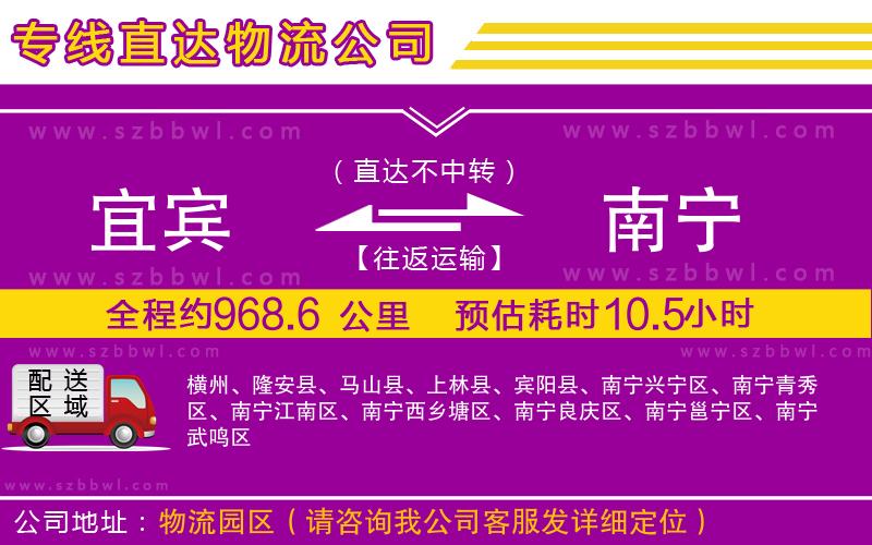 宜賓到南寧貨運(yùn)專線