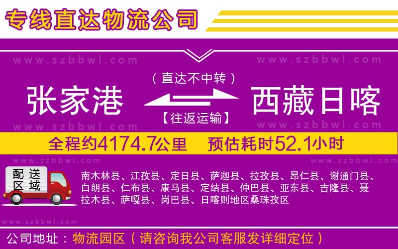 張家港到西藏日喀則地區(qū)物流專線